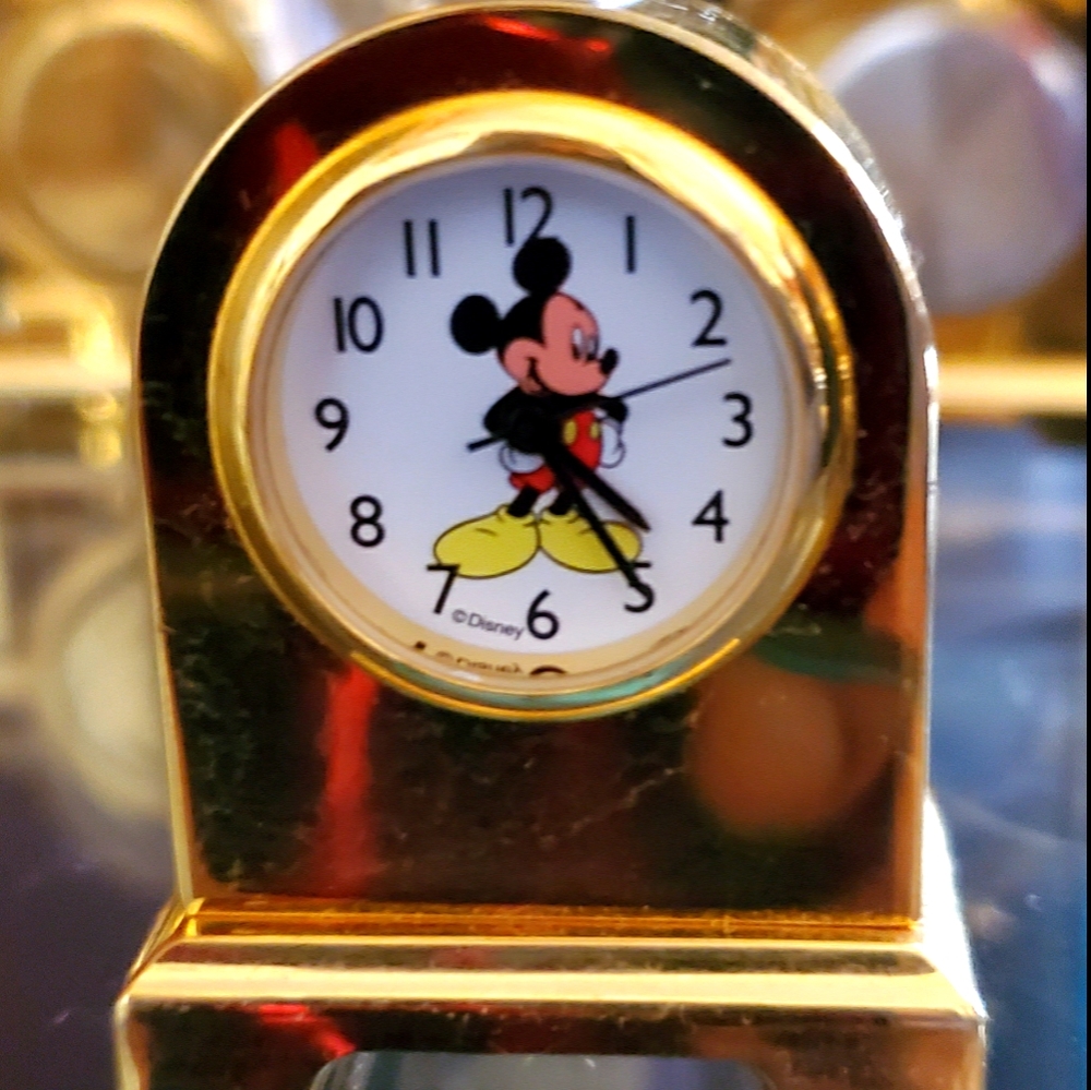 Mickey Gold Mantle Mini Clock